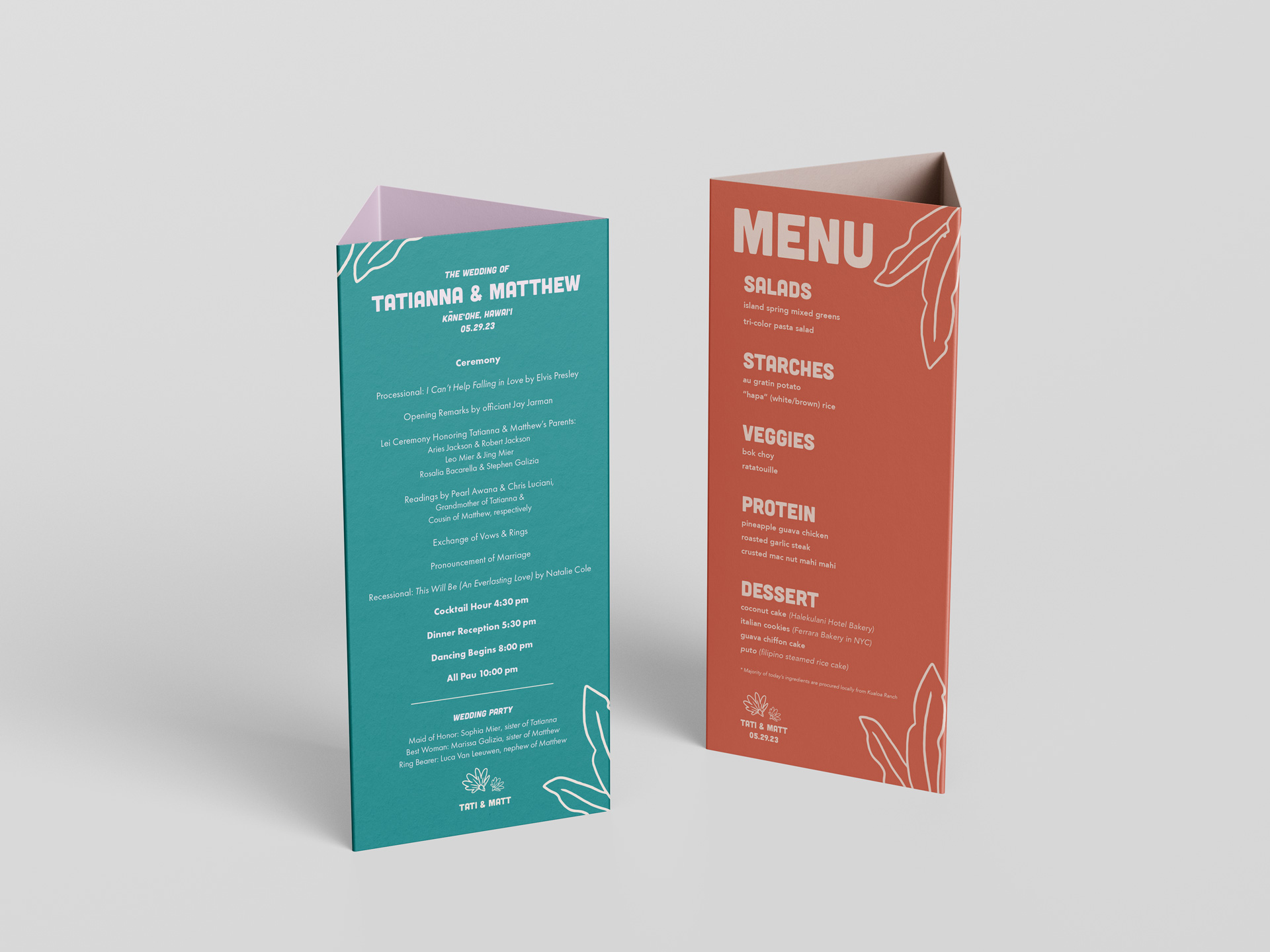 wedding menu